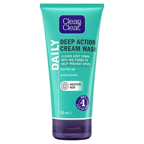clean and clear deep action cream wash